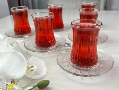 Produktbild von Súprava čajových pohárov Pasabahce Elysia 12 kusov s priehľadnými sklenenými podšálkami