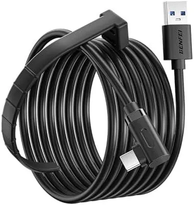 Immagine prodotto di Cavo di collegamento BENFEI, lunghezza 5 metri, compatibile con Oculus/Meta Quest 3S/3/2/1/Quest Pro e Pico 4/PC Steam VR, accessorio ad alta velocità per PC