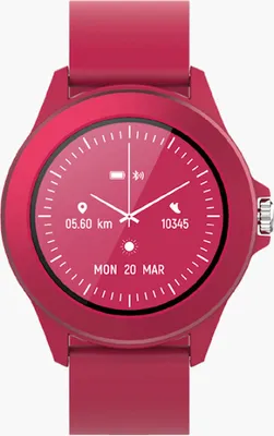 Produktbild von Forever Colorum CW-300 Smartwatch Tracker Wasserdicht IP68 Multi-Sport-Funktion Armband Uhr Bluetooth, Benachrichtigungen aus der App, Musiksteuerung für Android iOS Magenta