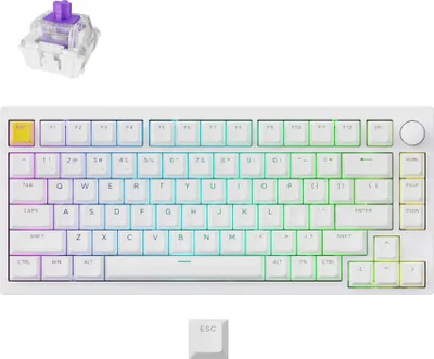Produktbild von Keychron Kabellose mechanische / magnetische Tastatur Lemokey P1 HE Wireless Gaming Gateron Double-Rail Magnetic Nebula Switch P1H-P1