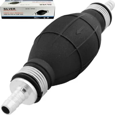Productafbeelding van Handmatige zuigpomp voor brandstof, olie, petroleum, water, met een diameter van 12 mm, zilverkleurig
