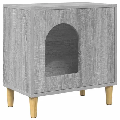 Image de Maison pour chat Gris Sonoma 51 x 30 x 52 cm Bois d'ingénierie