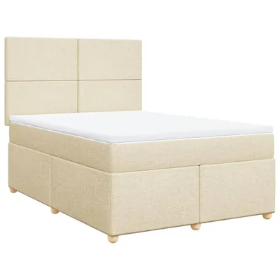 Obrázok produktu pre vidaXL Boxspring posteľ s matracom Cream 160x200 cm Látka