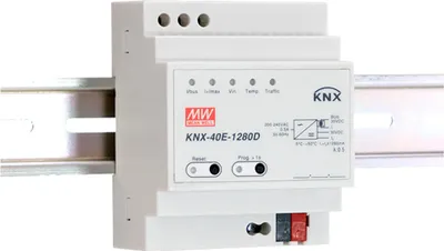 Produktbild von MEANWELL KNX-40E-1280D - KNX Schaltnetzteil - KNX 38,4W 1280mA Diagnosefunktion
