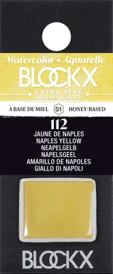 Produktbild von Blockx 3x Aquarellfarbe, Neapelgelb - 1/2 Näpfchen 1,5ml - Neapelgelb 41112BXC