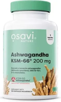 Productafbeelding van Osavi Ashwagandha Ksm-66 200 mg (120 capsules) BI9566