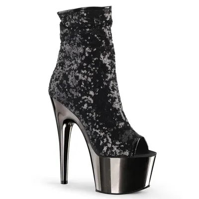 Produktbild von ADORE-1008SQ Damen Booties von Pleaser, Schwarz , EU 40, US 10