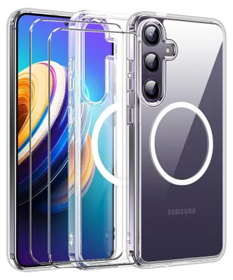 Image de 2in1 Set de protection pour le Samsung Galaxy S24 Plus se compose de 2x 9H film de protection d'écran et 1x étui de protection en silicone - Housse en transparent
