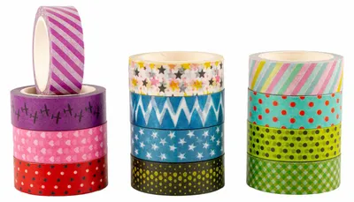 Produktbild von Colorations Washi Tape Bastelset 12 Rollen bunte Muster Papier
