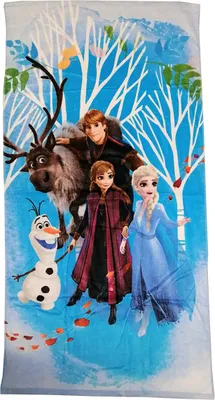 Obrázok produktu pre Disney Frozen 2 uterák Elsa, Anna, Kristoff a Olaf 70 x 140 cm 100% bavlna
