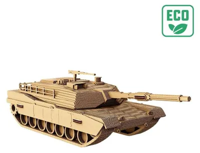 Produktbild von BATTLE TANK 3D Puzzle aus Karton und Holz – Modellbausatz