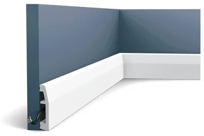 Produktbild von Orac Decor SX125 AXXENT Sockelleiste Fußleiste Boden-Profil-Kabel-Leiste | 2 m