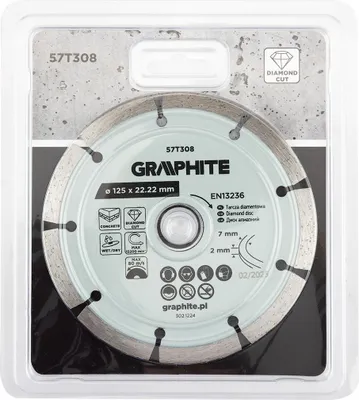 Obrázok produktu pre Tarcza diamentowa segmentowa do cięcia 125 x 22.2 mm