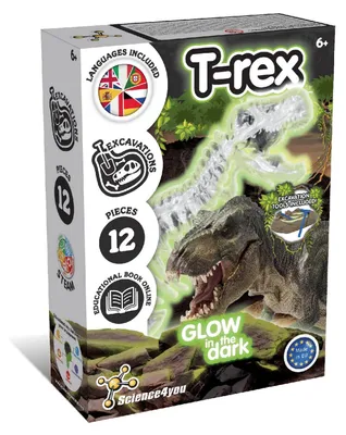 Produktbild von Science4you T Rex Dinosaurier Ausgrabungsset für Kinder ab 6 - Dinosaurier Spiel + Fossilien Ausgrabungsset das im Dunkeln Leuchtet mit Dino Spiel, Dino Geschenk für Kinder ab 6 7 8 9+ Jahre