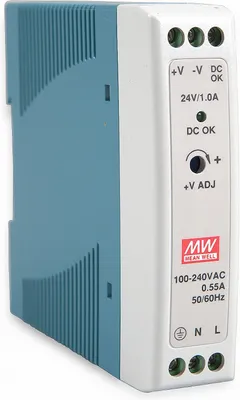 Immagine prodotto di MEANWELL MDR-20-24, alimentatore per guida DIN CC CA, DIN, 24W 24V 1A