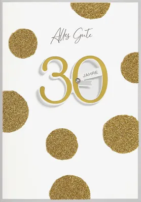 Produktbild von 30 Geburtstag  Glückwunschkarte im Format 115x17cm mit Umschlag