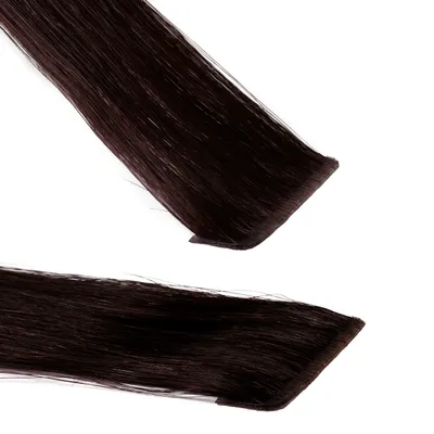 Immagine prodotto di hair2heart Invisible Tape Extensions Capelli Umani Premium - 10 strisce 60cm 4/0 marrone medio