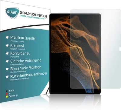 Produktbild von 2x Slabo Displayschutzfolie für Samsung Galaxy Tab S8 Ultra (5G | Wi-Fi) (SM-X906B / SM-X900N) KLAR "Crystal Clear" Displayfolie Schutzfolie Folie