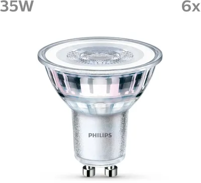 Produktbild von Philips 6x LED-Lampe GU10 Reflektor PAR16 3,5 W = 35 W 255 lm 2700 K Warmweiß 36° 6er Set Multipack