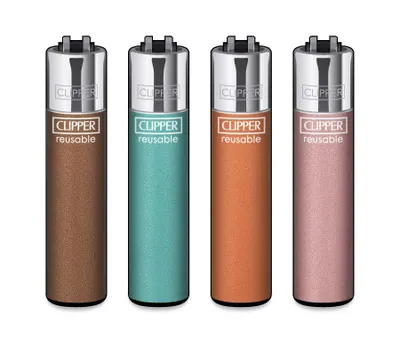 Produktbild von Clipper Feuerzeuge 4er Set Metallic Mix #3