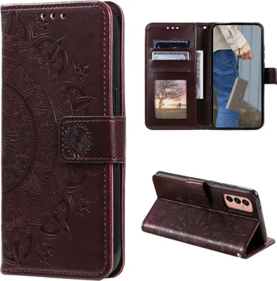 Produktbild von Hülle für Samsung Galaxy A14 4G/5G Handyhülle Flip Case Cover Etui Mandala Braun