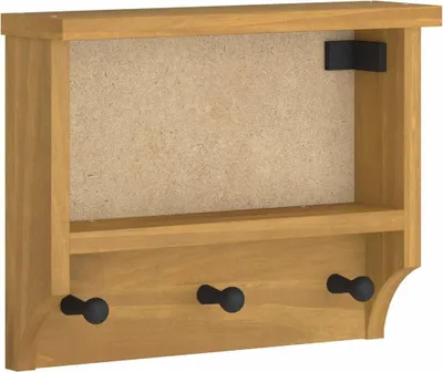 Zdjęcie produktu dla vidaXL Wieszak ścienny SANDNES 45x12x35 cm lite drewno sosnowe