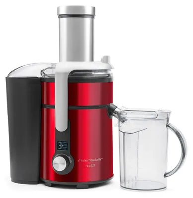 Saftpresse, 84 mm Einfüllschacht, 5 Stufen, LCD, 1300 W, 1,2 l, Rot