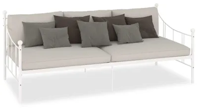 Obrázok produktu pre vidaXL Rám na denné lôžko biely kov 90 × 200 cm