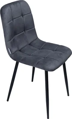Produktbild von Bauerkraft G-494 Gepolsterter Esszimmerstuhl „Loft Velvet“ aus Samt, graphitfarben