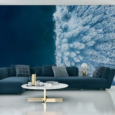 Produktbild von Muralo XXL Selbstklebende FOTOTAPETE Aussicht auf WINTERLICHEN WALD 3D Effekt (B) 368 cm x (H) 254 cm Tapete Wandtapete WOHNZIMMER SCHLAFZIMMER 4607