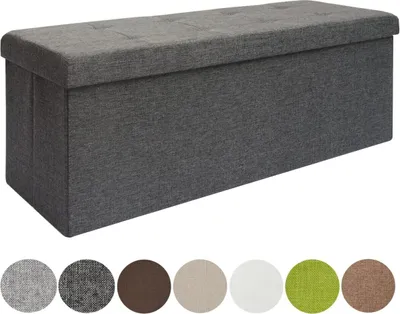 Immagine prodotto di Panchina pieghevole 110x38x38 cm grigio scuro con 2 divisori