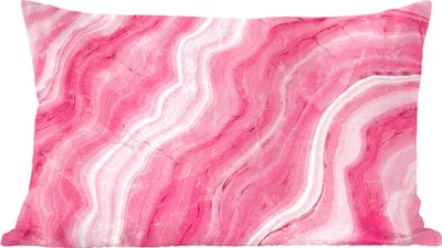 Produktbild von MuchoWow® Zierkissen Sofakissen Wohnzimmer Dekokissen 60x40 cm Achat Geode - Rosa - Kristall - Geode - Kopfkissen - Polster mit Foto