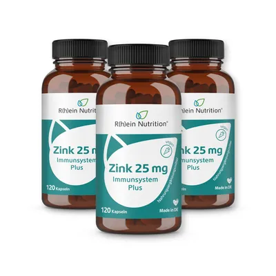 Produktbild von Zink 25 mg Immunsystem Plus, 3x120 Kapseln