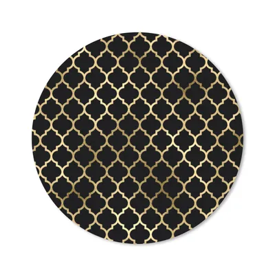 Produktbild von MuchoWow® Mauspad Mousepad Muster - Gold - Schwarz 50x50 cm - Mousepads - Maus Mat - Pad - Mausunterlage - Vinyl