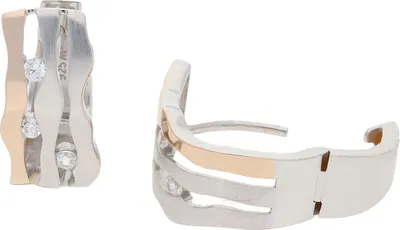 Produktbild von JuwelmaLux Creolen 925 Silber mit Zirkonia Bicolor JL20-06-0706