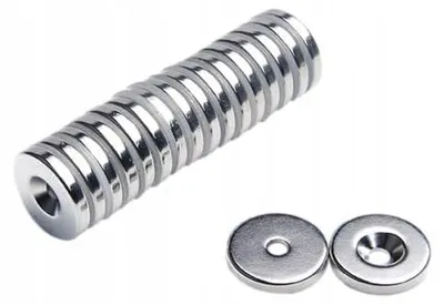 Produktbild von Neodym-Ringmagnet MP 18x(8x4)x3 N38 für Schrauben, 20 Stück