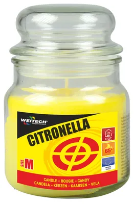 Produktbild von Weitech Zitronella Kerze, 340 g für 65 Stunden - zur Abwehr von Mücken