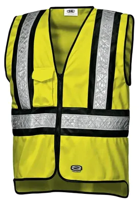 Obrázok produktu pre Sir Safety Falco reflexná výstražná vesta so zipsom, žltá, EN ISO 20471 trieda 2, XL, HI-VIS ŽLTÁ