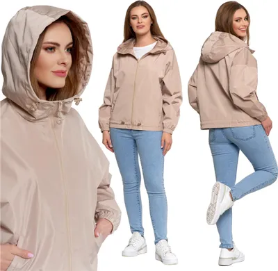 Produktbild von Damen-Übergangsjacke Mit Kapuze Parka Eleganter Mantel Moraj L