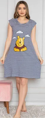 Immagine prodotto di Camicia da notte da donna Tunica Pigiama Pigiama blu L Corto Indumenti da notte E-39