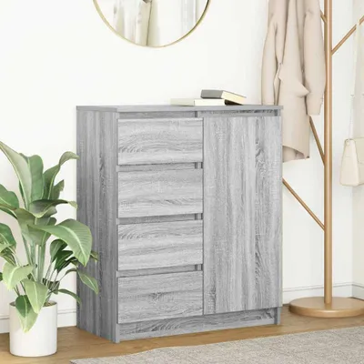 Obrázek produktu pro vidaXL Příborník se zásuvkami Grey Sonoma 71x35x84 cm Materiál na bázi dřeva