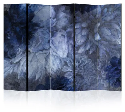 Zdjęcie produktu dla LUMASOUL Parawan dwustronny, parawan dzielący pomieszczenie, motyw kwiatowy, 225 x 172 cm