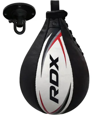 Immagine prodotto di Pallone da boxe RDX Sports in pelle per allenamento di boxe – Nero/Bianco