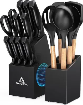 Productafbeelding van Messenset met keukengerei set - ACOQOOS - kwaliteitsmessen voor in de keuken Parasol Protective Cover