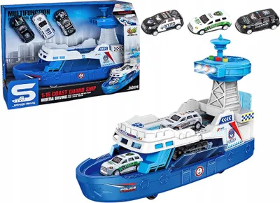 Immagine prodotto di Nave della Polizia Effetti Luce Suono Auto Set Blu