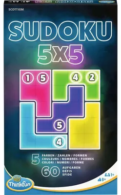 Obrázek produktu pro ThinkFun Sudoku 5x5, Stolní hra, Logická hra, 8 rok/roky