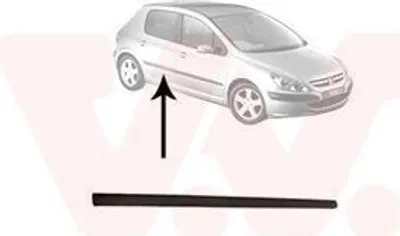 Produktbild von VAN WEZEL Zierleiste für die Tür Hinten Rechts Leiste passend für PEUGEOT 307 (3A/C) 4040406