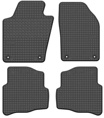 Produktbild von Gummi-Fußmatten für Skoda Fabia III 2014-2021 (Schrägheck/Kombi) – 4-tlg, Schwarz, passgenau