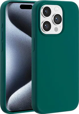 Image de Accezz Liquid Silicone Backcover met MagSafe pour l'Apple iPhone 15 Pro - Forest Green