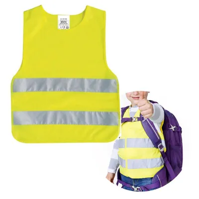Immagine prodotto di IWH 453502 Gilet di protezione/avviso per bambini IWH, DIN EN 1150, giallo